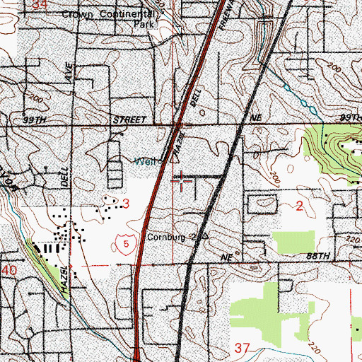 Topographic Map of Congregation Kol Ami, WA