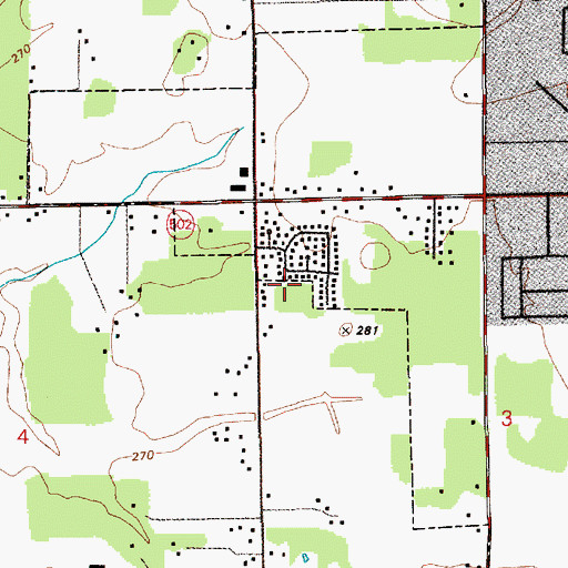Topographic Map of Cornerstone Baptist Church, WA