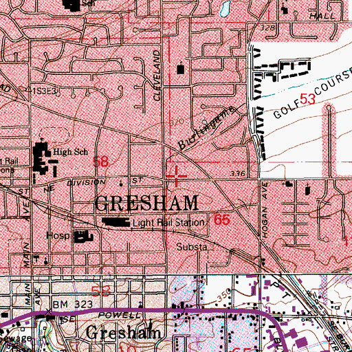 Topographic Map of Cornerstone Church, OR