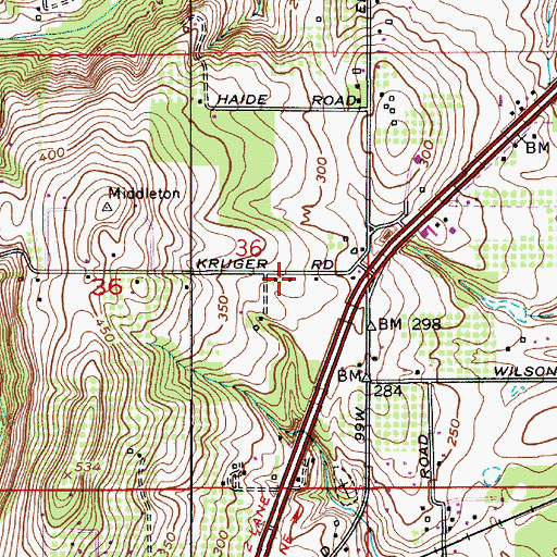 Topographic Map of Countryside Community Church, OR