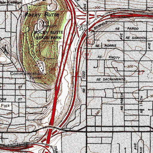 Topographic Map of Crossroads Church of Christ, OR