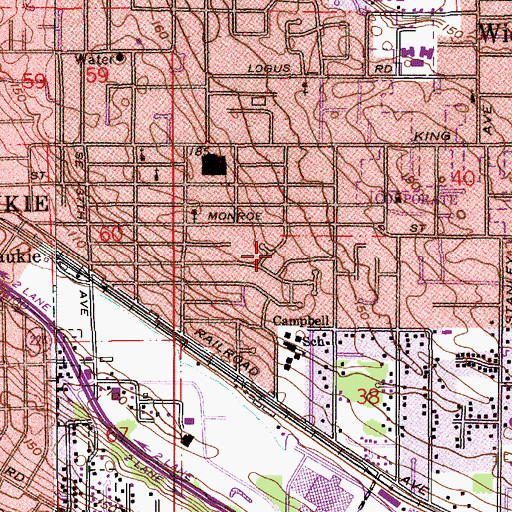 Topographic Map of Eagles Wings Ministries, OR