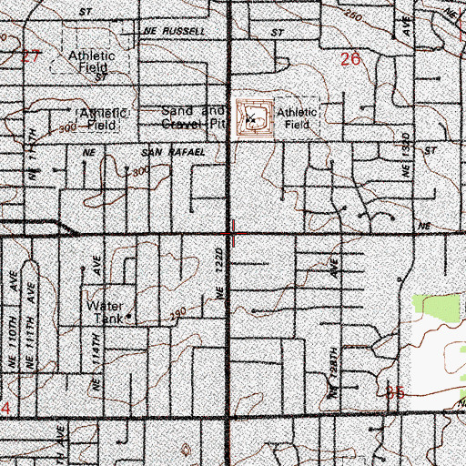 Topographic Map of Eastminster Presbyterian Church, OR
