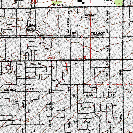 Topographic Map of Eastside Free Methodist Church, OR