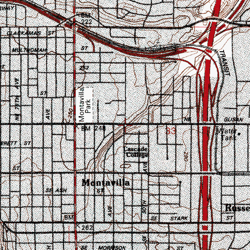 Topographic Map of Eden Bible Church, OR