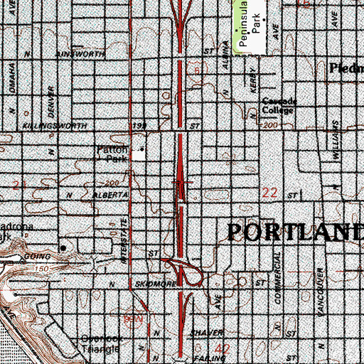 Topographic Map of Emmanuel Temple Full Gospel Pentecostal Church, OR