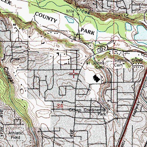 Topographic Map of Faith Baptist Church, WA