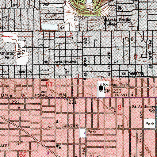 Topographic Map of Faith Chapel Assembly of God Church, OR