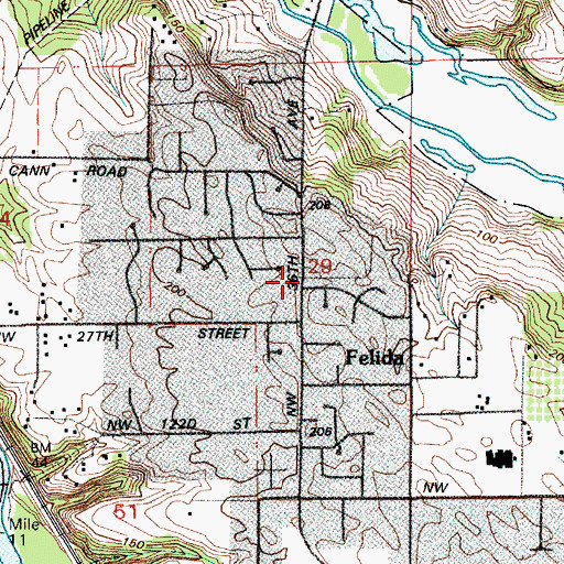 Topographic Map of Family of Christ Lutheran Church, WA