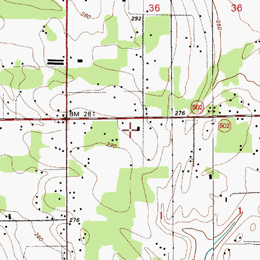 Topographic Map of Fellowship Bible Church, WA