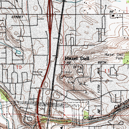 Topographic Map of First Congregational Church, WA