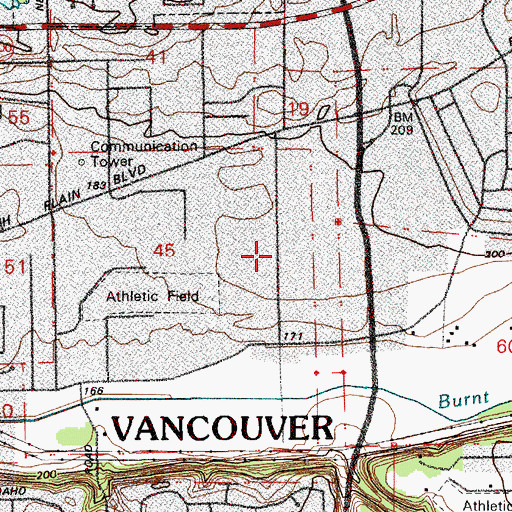 Topographic Map of First Friends Church, WA