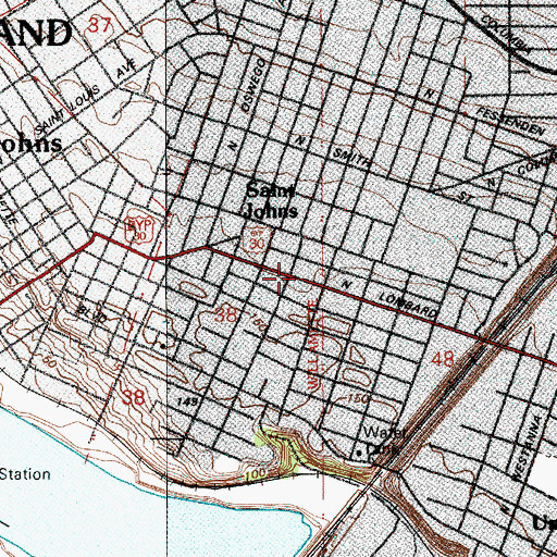 Topographic Map of First Samoan Church Assembly of God, OR