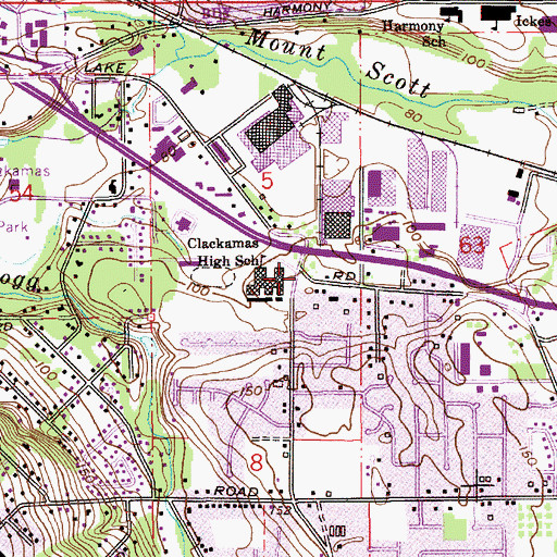 Topographic Map of Franciscan Spiritual Center of the West, OR