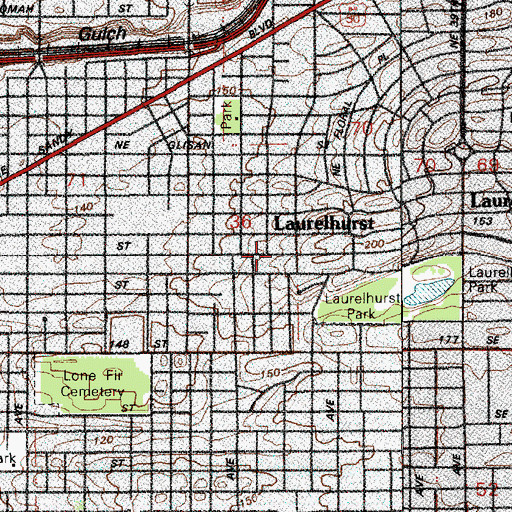 Topographic Map of Full Circle Temple Church, OR