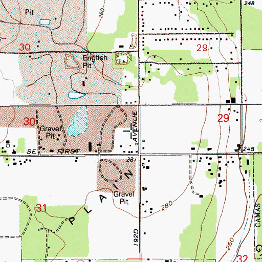Topographic Map of Glad Tidings Church, WA