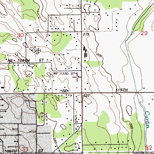 Topographic Map of Glenwood Community Church, WA