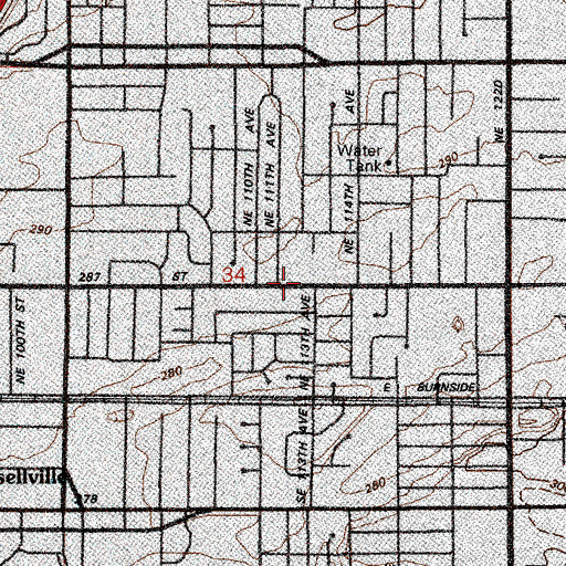 Topographic Map of Gospel Outreach of Portland, OR