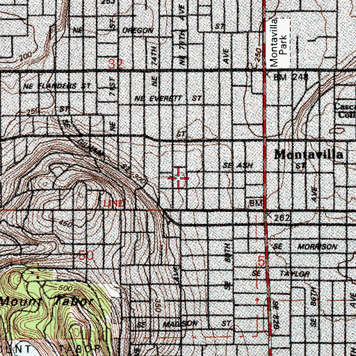 Topographic Map of Grace Baptist Church, OR