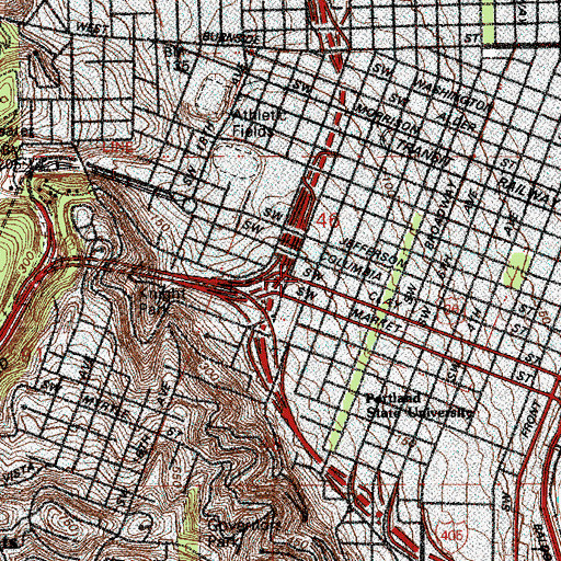 Topographic Map of Grace Bible Church, OR