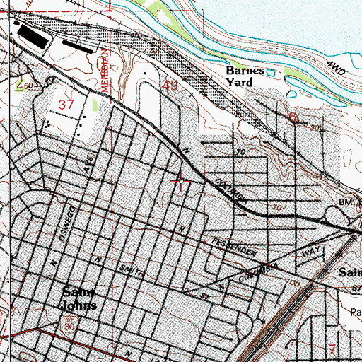 Topographic Map of Grace Christian Fellowship Church, OR