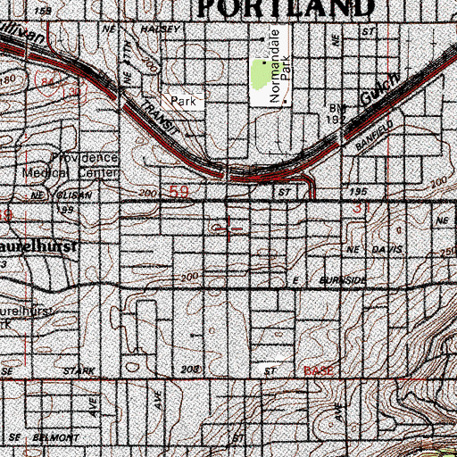Topographic Map of Grace Covenant Fellowship Church, OR
