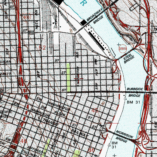 Topographic Map of American Advertising Museum, OR