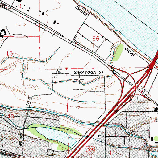 Topographic Map of Cascades Max Station, OR