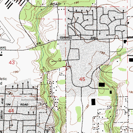 Topographic Map of Hawthorn Farm Max Station, OR