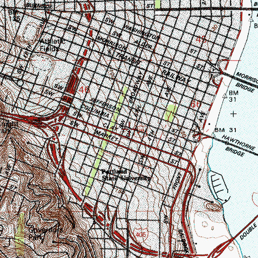Topographic Map of Unitus Plaza, OR
