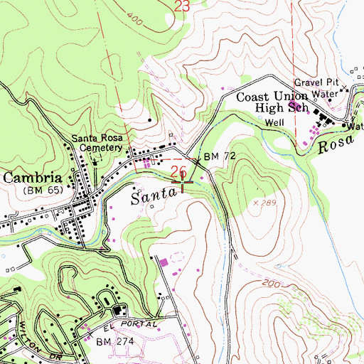 Topographic Map of Perry Creek, CA