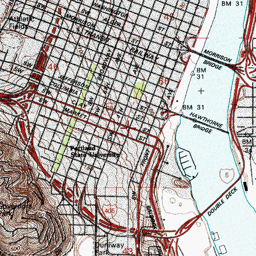 Topographic Map of Koin Center, OR