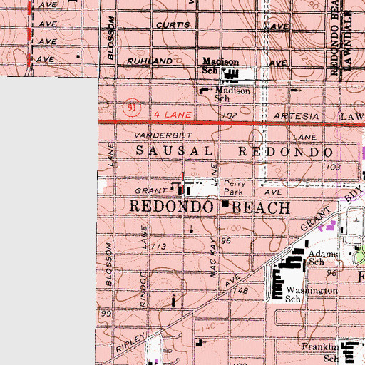 Topographic Map of Perry Park, CA