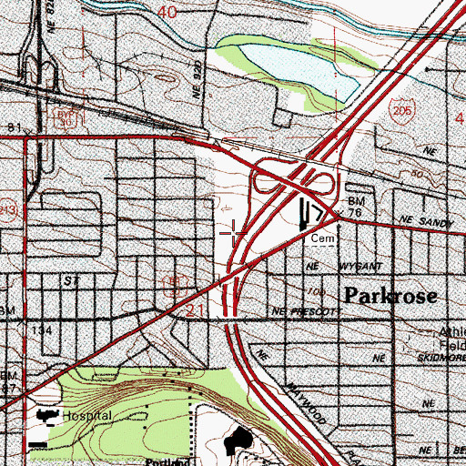 Topographic Map of Max Parkrose-Sumner Station, OR
