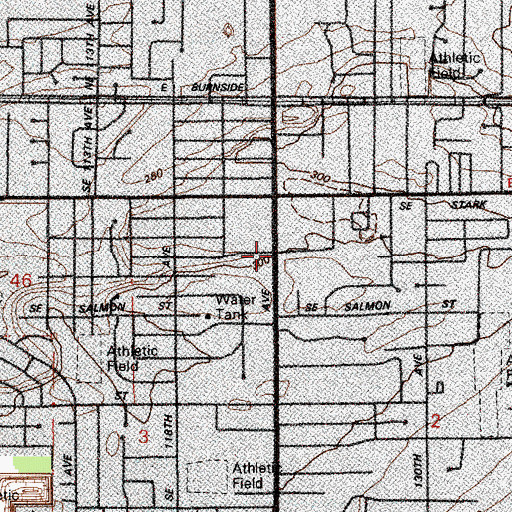 Topographic Map of Midland Regional Library, OR