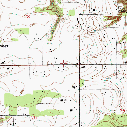 Topographic Map of Mountain View Christian Center, WA
