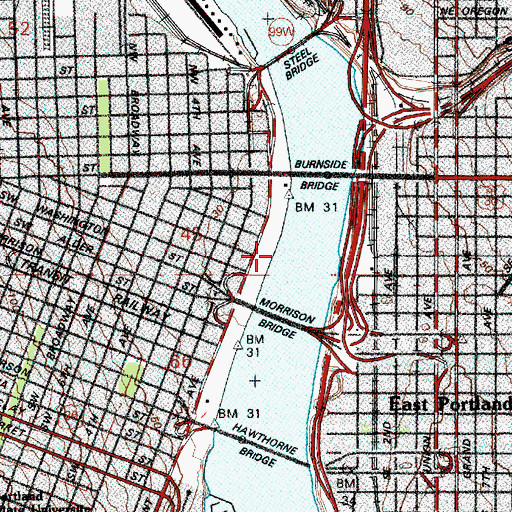 Topographic Map of Oregon Maritime Center and Museum, OR
