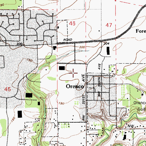 Topographic Map of Orenco Max Station, OR