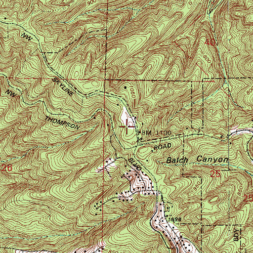 Topographic Map of Portland Fire and Rescue Station 27 Forest Heights, OR