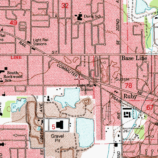 Topographic Map of Ruby Junction Max Station, OR