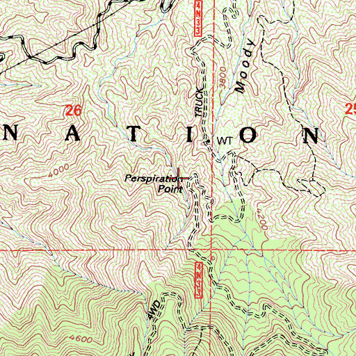 Topographic Map of Perspiration Point, CA