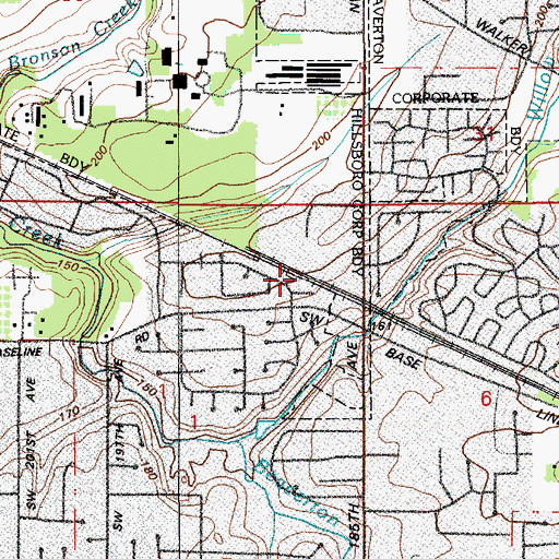 Topographic Map of Willow Creek Max Station, OR
