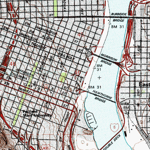 Topographic Map of World Trade Center, OR
