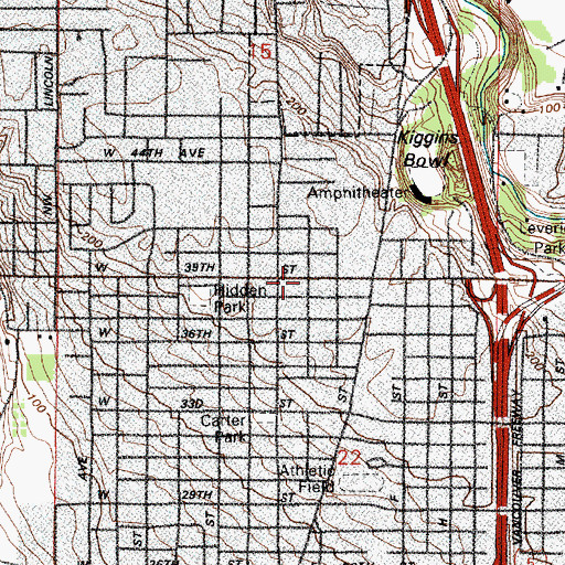 Topographic Map of Abundant Life Center, WA