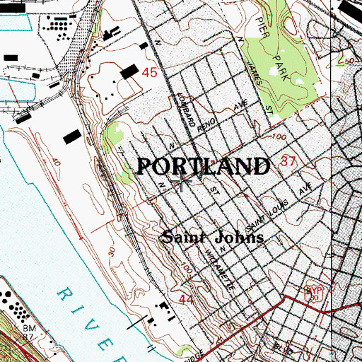 Topographic Map of Abundant Life Church, OR