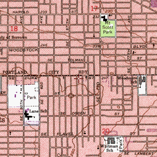 Topographic Map of Agape Wide World Mission Center, OR