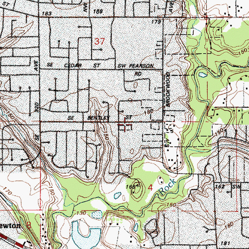 Topographic Map of Alliance Bible Church, OR