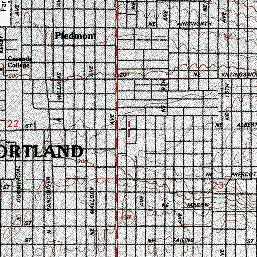 Topographic Map of Ammanuel Evangelical Church, OR
