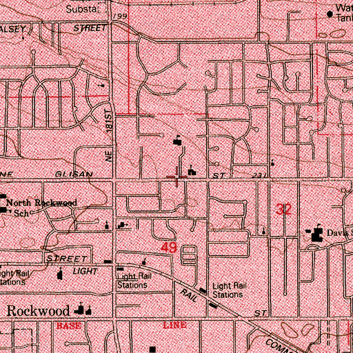 Topographic Map of Apostolic Worship Center, OR