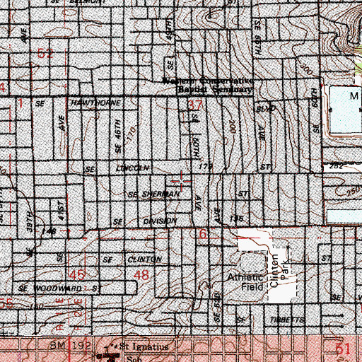 Topographic Map of Arabic Christain Church, OR
